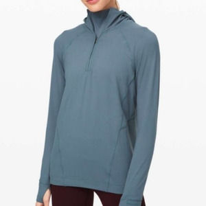 Lululemon women's size 8 grey warm stabilizer hooded long sleeve